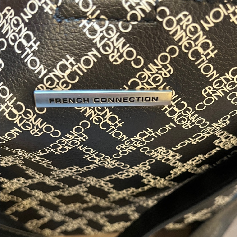 French Connection Black White Logo Bag